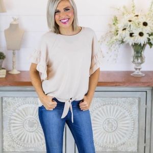 Ruffle sleeve top